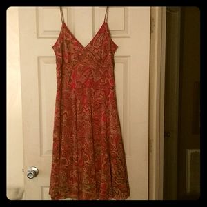 Paisley print dress.
